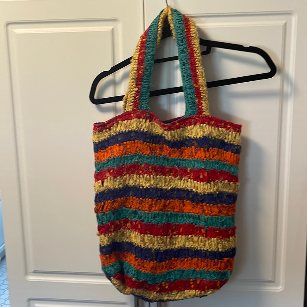 Zara tote multi color lightweight bag